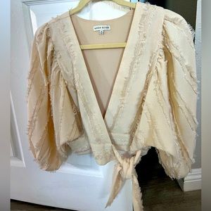 Cream Ruffle Blouse